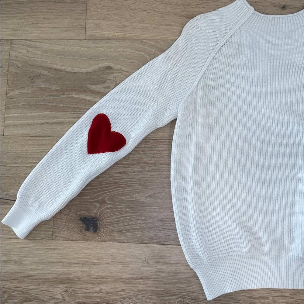 Lascana Elbow Heart Sweater, creamy white, size 8/10 - Picture 8 of 13